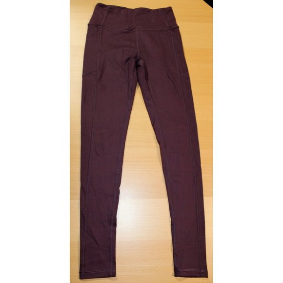 Womens Victoria's Secret Essential High-Rise Pocket Leggings 2/165/64A XS Wine - Picture 2 of 8